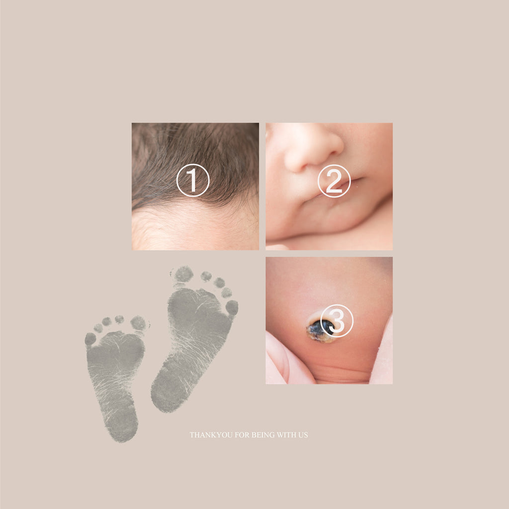 裏表紙／写真3枚＆足形